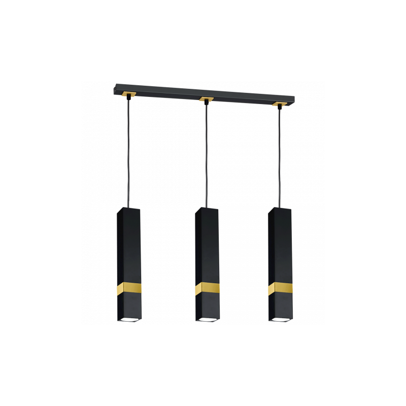 Lampa wisząca VIDAR BLACK/GOLD 3xGU10