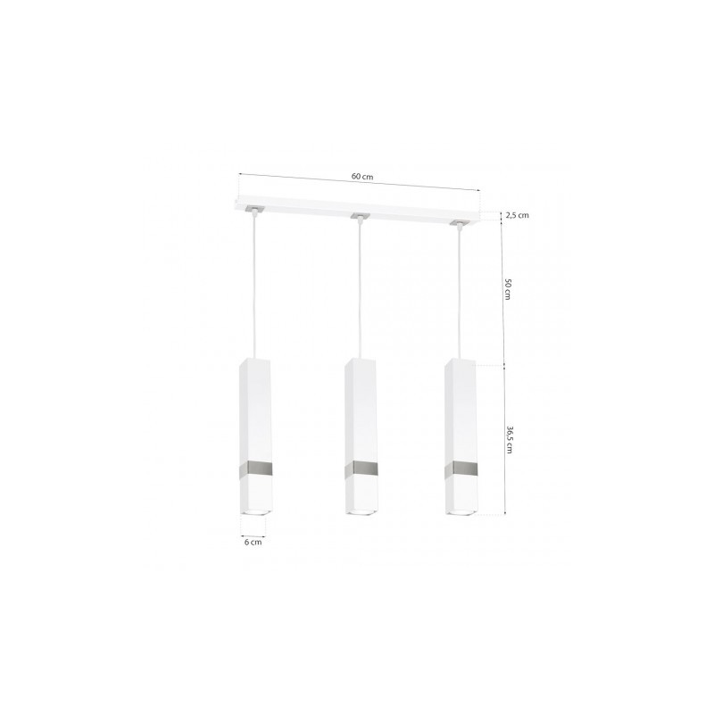 Lampa wisząca VIDAR WHITE/CHROME 3xGU10
