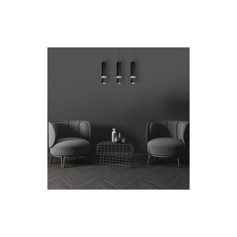 Lampa wisząca VIDAR BLACK/CHROME 3xGU10