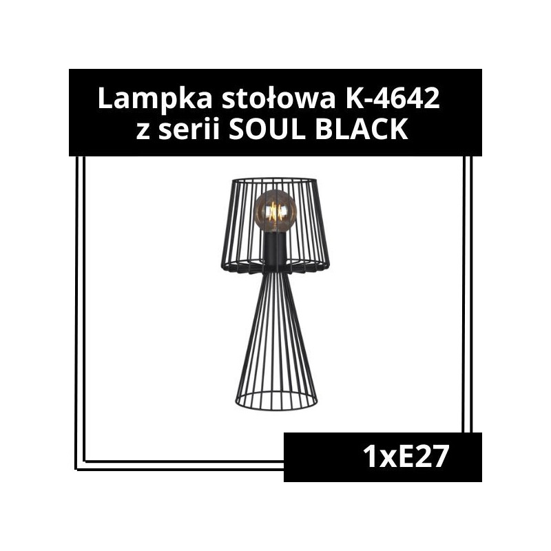 Lampka stołowa K-4642 z serii SOUL BLACK