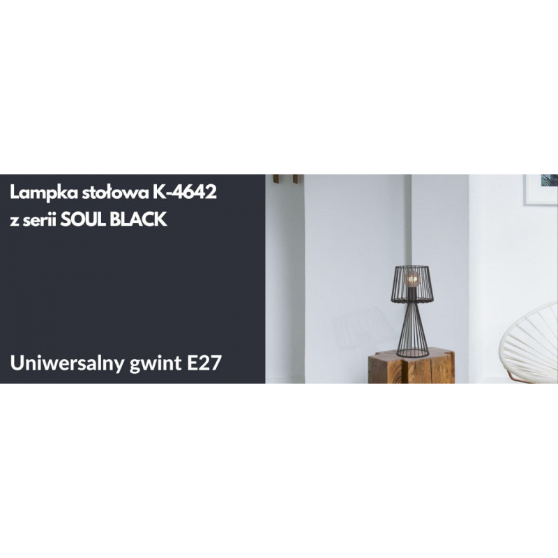 Lampka stołowa K-4642 z serii SOUL BLACK