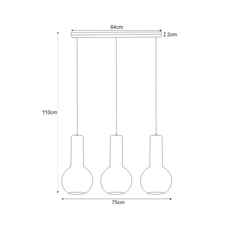 Lampa wisząca K-4521 z serii ARVI BLACK