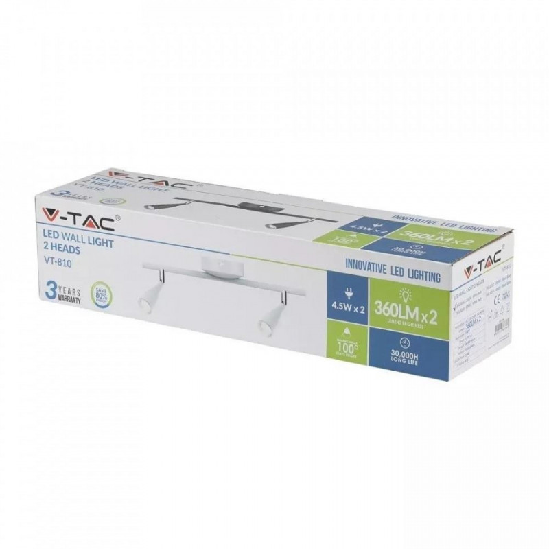 Oprawa Sufitowa SPOT V-TAC 9W LED VT-810 4000K Biały 680lm