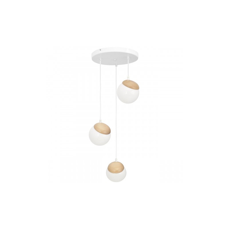Lampa wisząca SFERA WOOD 3xE14