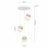 Lampa wisząca SFERA WOOD 3xE14