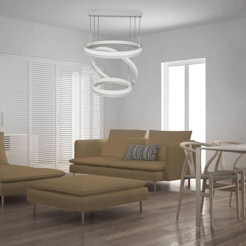 Oprawa LED V-TAC 82W Soft Light Chandelier Ściemnianie Biały 3000K VT-82-3