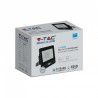 Projektor LED V-TAC 20W SAMSUNG CHIP Czujnik Ruchu Czarny Z MUFĄ VT-128S 3000K 1510lm 5 Lat Gwarancji