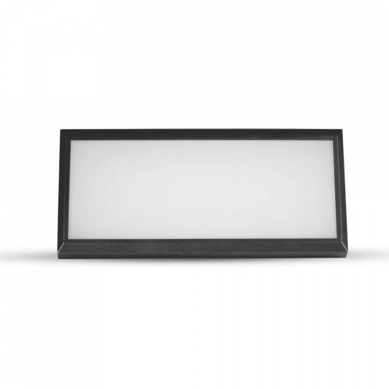 Oprawa Ścienna V-TAC 12W LED Ukośna Czarna IP65 VT-8054 6400K 1250lm