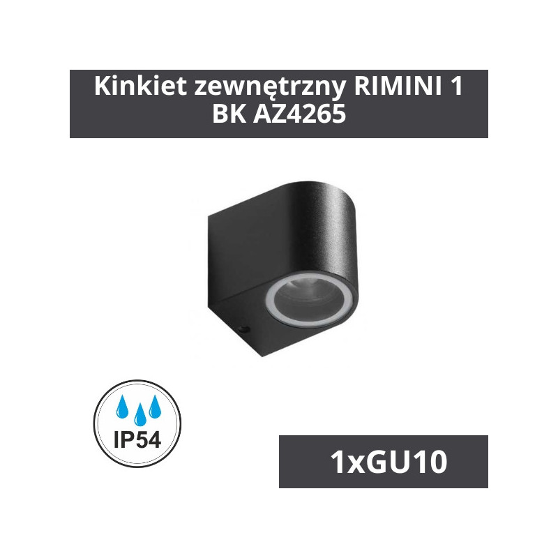 Kinkiet zewnętrzny RIMINI 1 BK AZ4265
