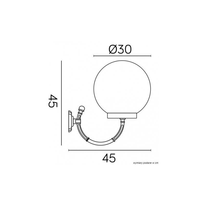 Kinkiet KULE CLASSIC K 3012/1/K 300 P SU-MA