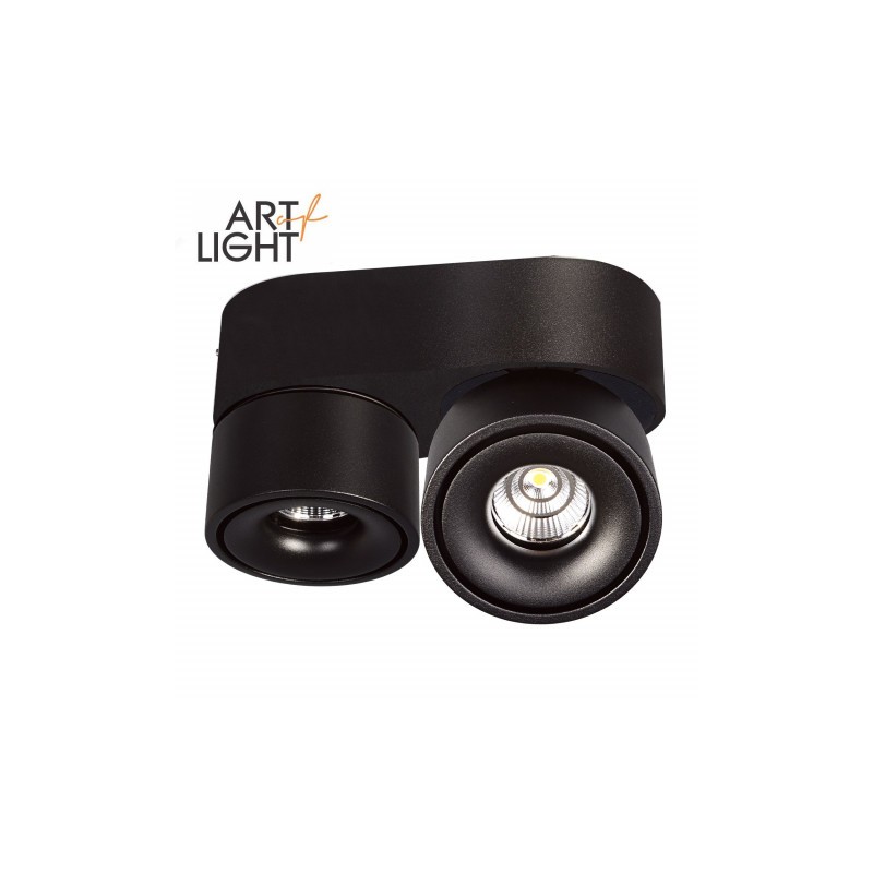 Oprawa LAHTI MINI CZARNA 2X8W barwa CIEPŁOBIAŁA