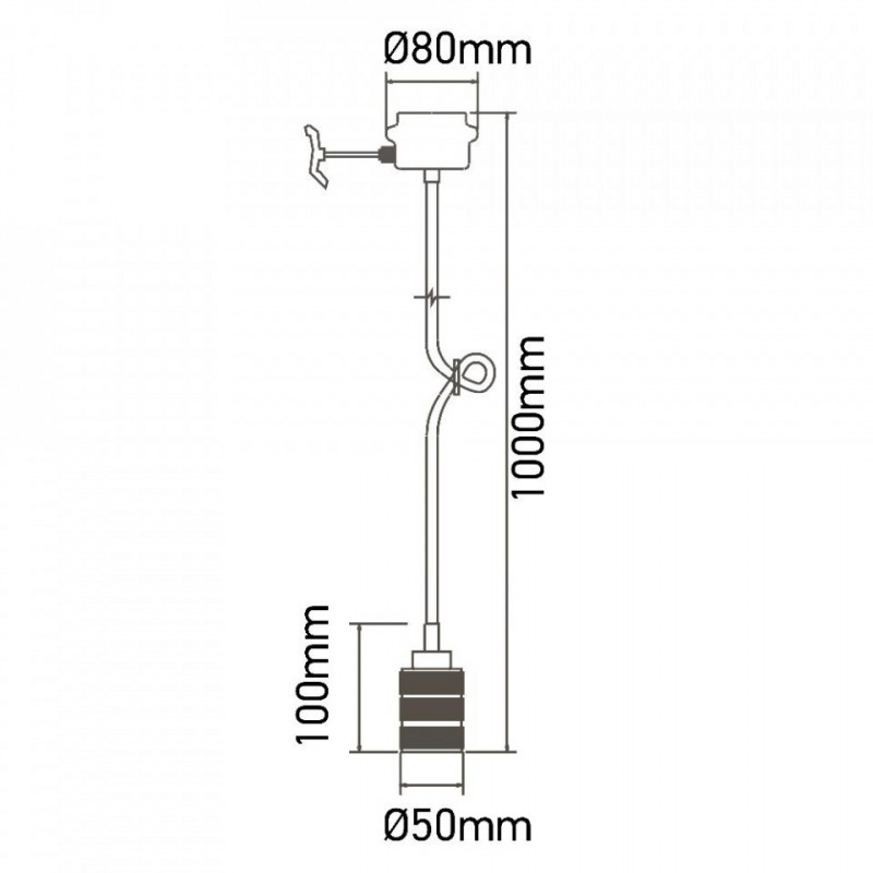 Oprawa Wisząca Złoty 2 Rings V-TAC VT-7999