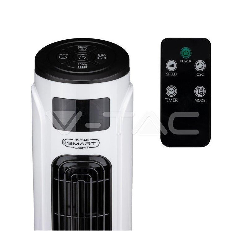 Wentylator Podłogowy V-TAC 55W LCD Amazon Google Home Voice Control VT-5566