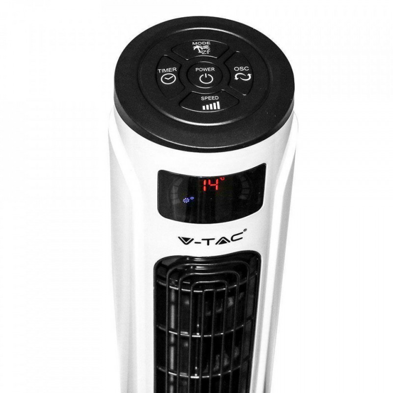Wentylator Podłogowy V-TAC 55W LCD Amazon Google Home Voice Control VT-5566