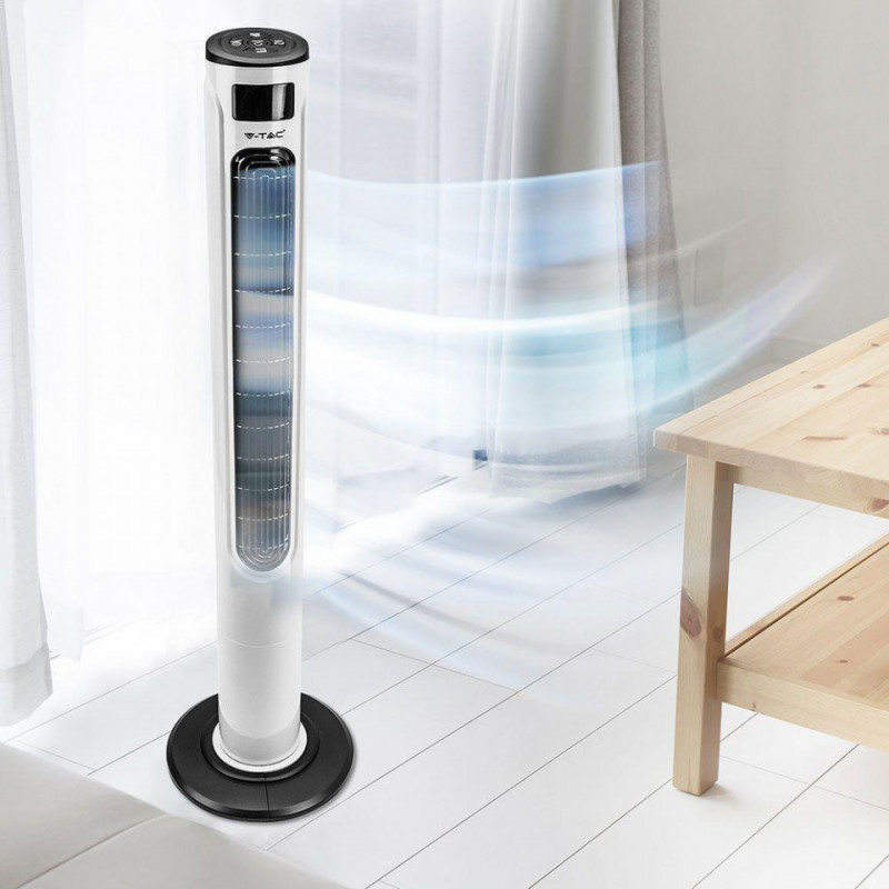 Wentylator Podłogowy V-TAC 55W LCD Amazon Google Home Voice Control VT-5566
