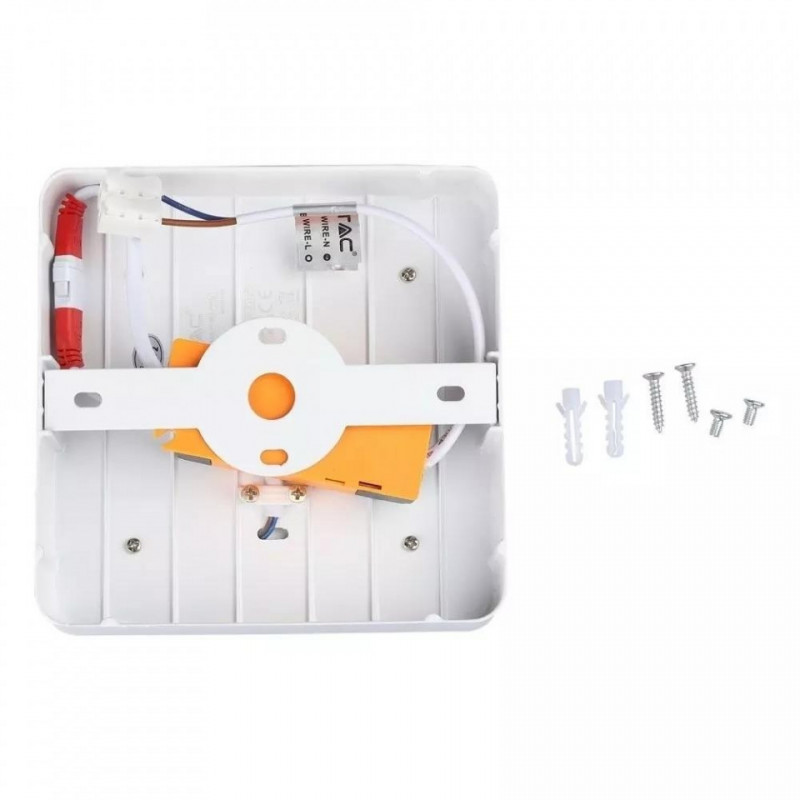 Panel LED Natynkowy V-TAC 12W+3W Kwadrat VT-1509 3000K EMC+CR80 1500lm
