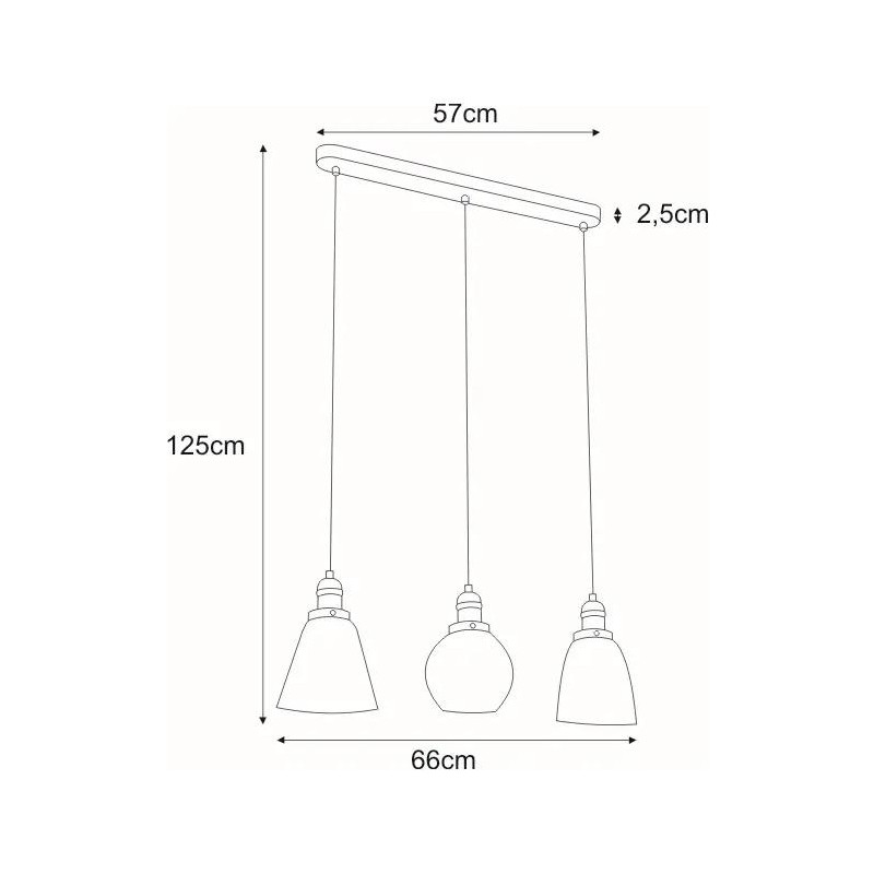 Lampa wisząca K-8036A-3 z serii SAMANTA K-8036A-3
