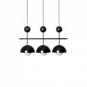 KELLO B czarna potrójna lampa sufitowa