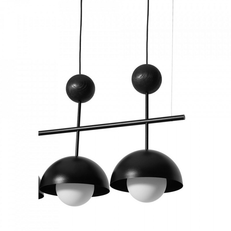 KELLO B czarna potrójna lampa sufitowa