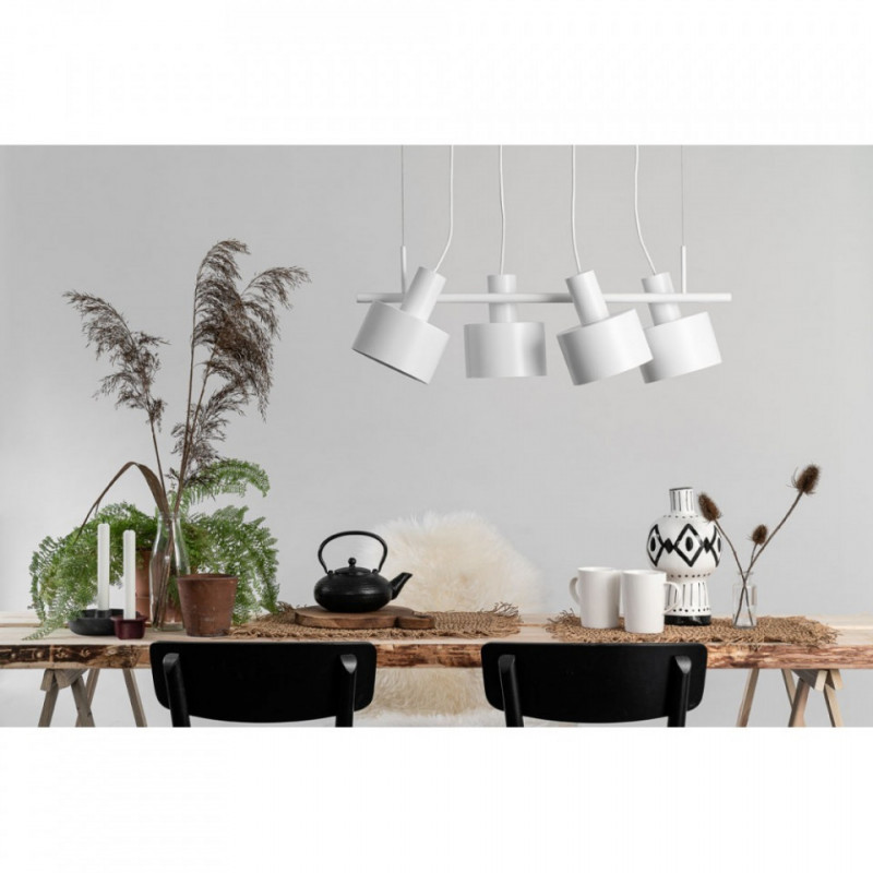 ENKEL 4 biała sufitowa lampa wisząca