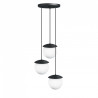 KUUL G3 potrójna czarna sufitowa lampa wisząca