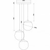 KUUL G3 potrójna biała sufitowa lampa wisząca