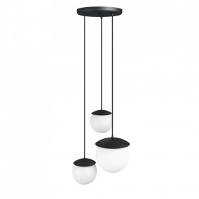 KUUL M potrójna czarna sufitowa lampa wisząca