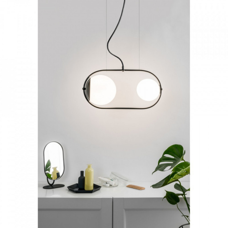KOBAN A czarna sufitowa lampa wisząca
