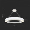 Oprawa Wisząca V-TAC 90W LED TRIAC Biała VT-7793 4000K 11000lm 2 Lata Gwarancji