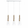 Loft Hulub 3L lampa wisząca z białą listwą sufitową KOLOROWE KABLE