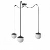 KUUL F3 potrójna czarna sufitowa lampa wisząca z regulowaną długością