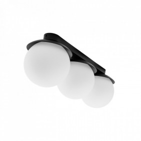 KUUL B czarna lampa sufitowa / plafon z podwyższoną szczelnością IP44