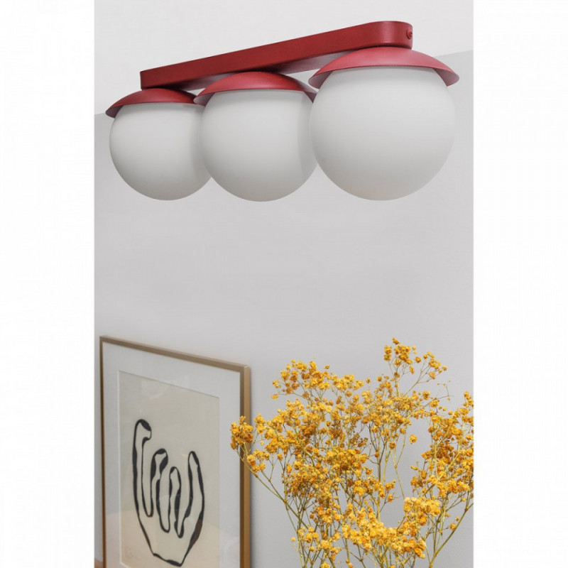 KUUL B burgundowa lampa sufitowa / plafon