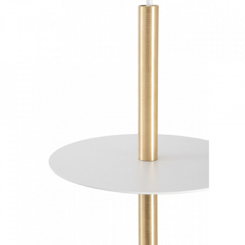 PLAAT A BRASS biała sufitowa lampa wisząca z mosiądzem