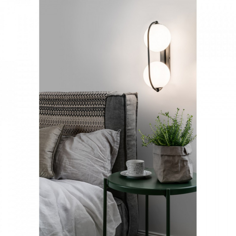 KOBAN E czarna lampa ścienna / kinkiet z podwyższoną szczelnością IP44