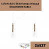 Loft Hulub 2 biała lampa wisząca KOLOROWE KABLE