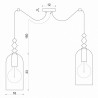 Loft Hulub 2 biała lampa wisząca KOLOROWE KABLE