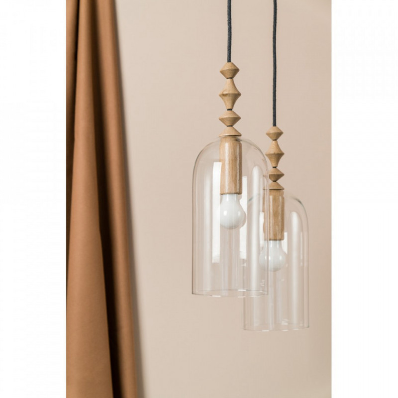 Loft Hulub 2 biała lampa wisząca KOLOROWE KABLE