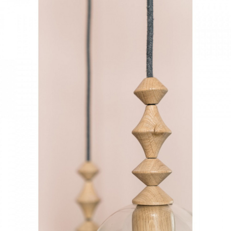 Loft Hulub 2 biała lampa wisząca KOLOROWE KABLE