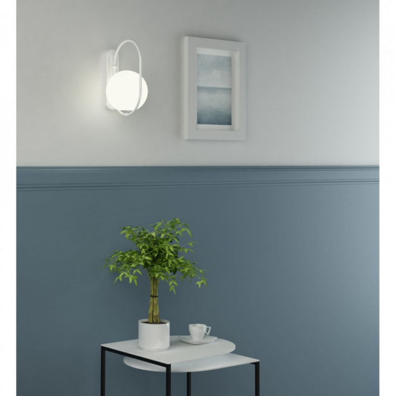 KOBAN D biała lampa ścienna / kinkiet