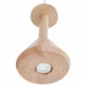Drewniana lampa sufitowa Loft Cono 3L GU10 lampa wisząca na listwie KOLOROWE KABLE
