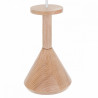 Drewniana lampa sufitowa Loft Cono 3L GU10 lampa wisząca na listwie KOLOROWE KABLE