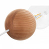 Drewniana lampa sufitowa Loft Sferni 3 E27 lampa wisząca typu pająk KOLOROWE KABLE