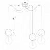 Drewniana lampa sufitowa Loft Sferni 3 E27 lampa wisząca typu pająk KOLOROWE KABLE