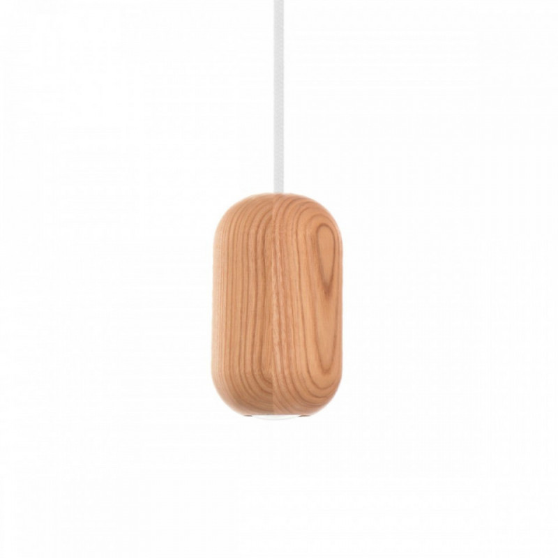 Drewniana lampa sufitowa Loft Barille 3P GU10 lampa wisząca kaskadowo KOLOROWE KABLE