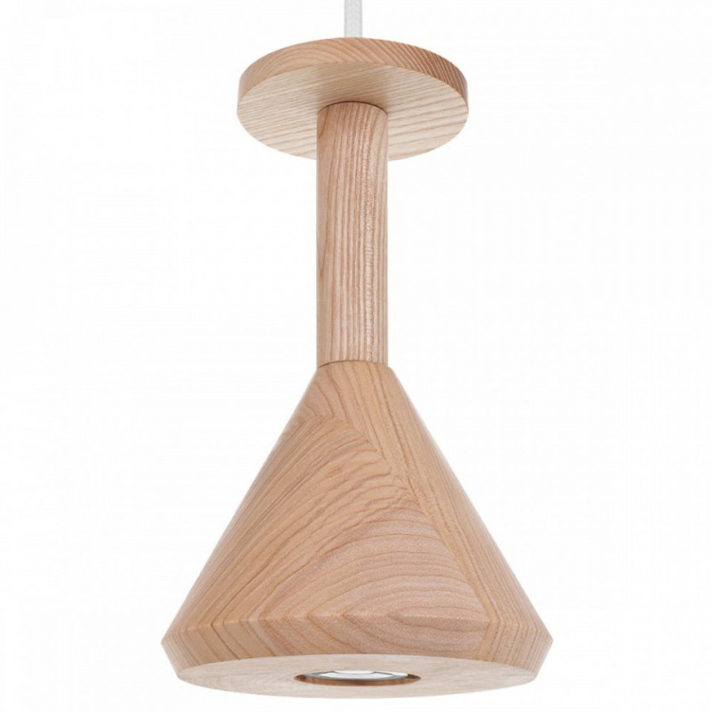 Drewniana lampa sufitowa Loft Cono 2 GU10 lampa wisząca typu pająk KOLOROWE KABLE