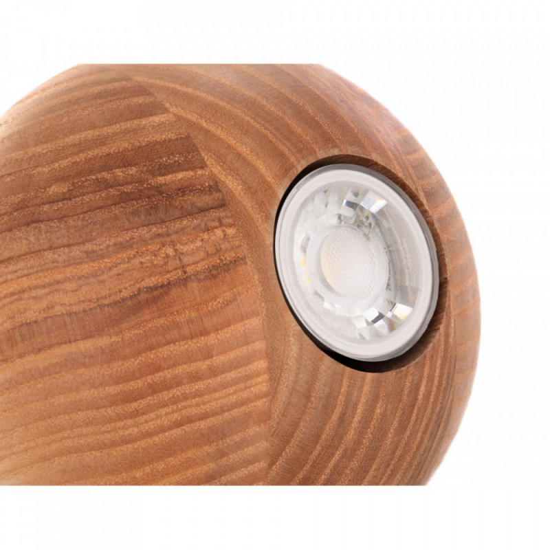 Drewniana lampa sufitowa Loft Barille 3L GU10 lampa wisząca na listwie KOLOROWE KABLE