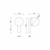 KUUL D1 czarna lampa ścienna / kinkiet z włącznikiem