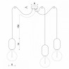 Drewniana lampa sufitowa Loft Barille 3 E27 lampa wisząca typu pająk KOLOROWE KABLE
