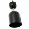 SUPURU czarna sufitowa lampa wisząca z mosiężną rurką